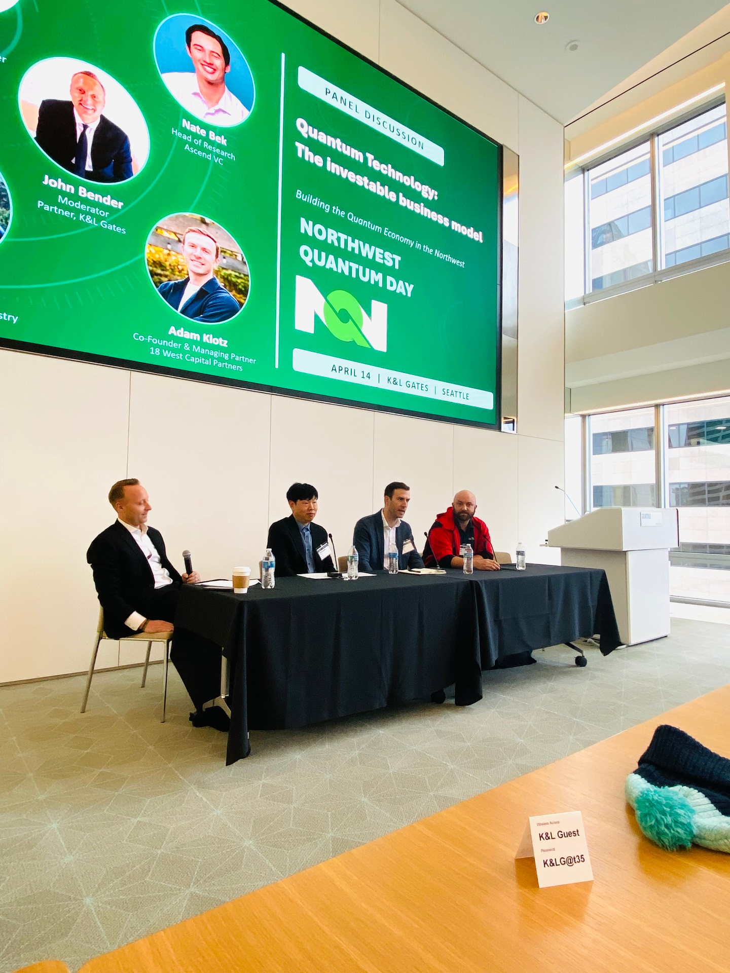 Panelists at the Quantum Technology: The Investable Business Model session during Northwest Quantum Day.